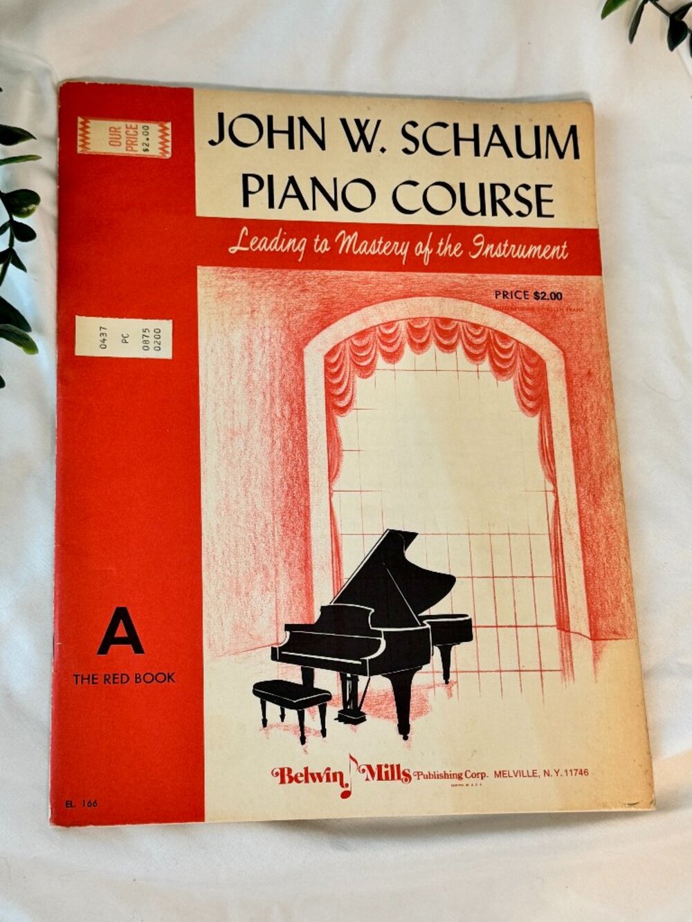 Vintage 1945 John W. Schaum Piano Course A The Red Book Grade 1 Method
